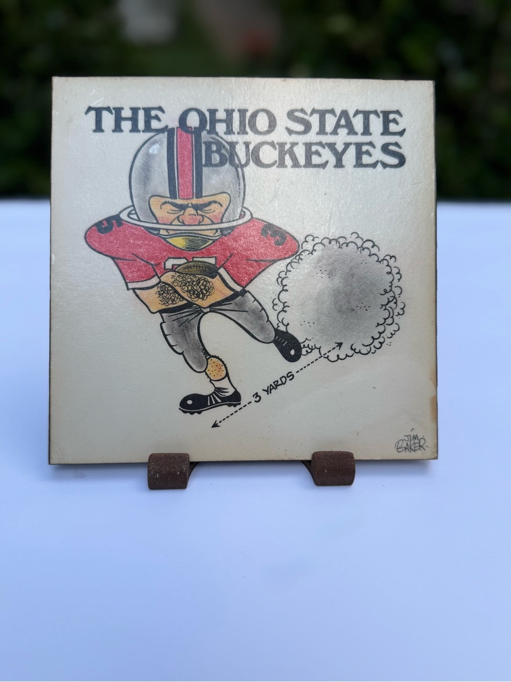 Vintage Ohio State Buckeyes,cartoon artwork by Jim Baker